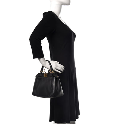 Fendi Nappa Mini Peekaboo Iconic Satchel Black 3 of 13