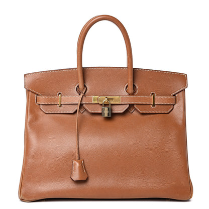 Hermes Courchevel Birkin 35 Gold 1 of 26
