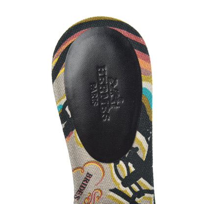 Hermes Suede Oasis Sandals 36 Black 6 of 8