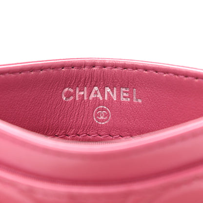 Chanel Lambskin Camellia Embossed Card Holder Fuchsia 6 of 9