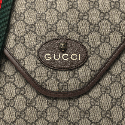 Gucci GG Supreme Monogram Web Medium Neo Vintage Flap Messenger Bag Beige New Acero 8 of 10