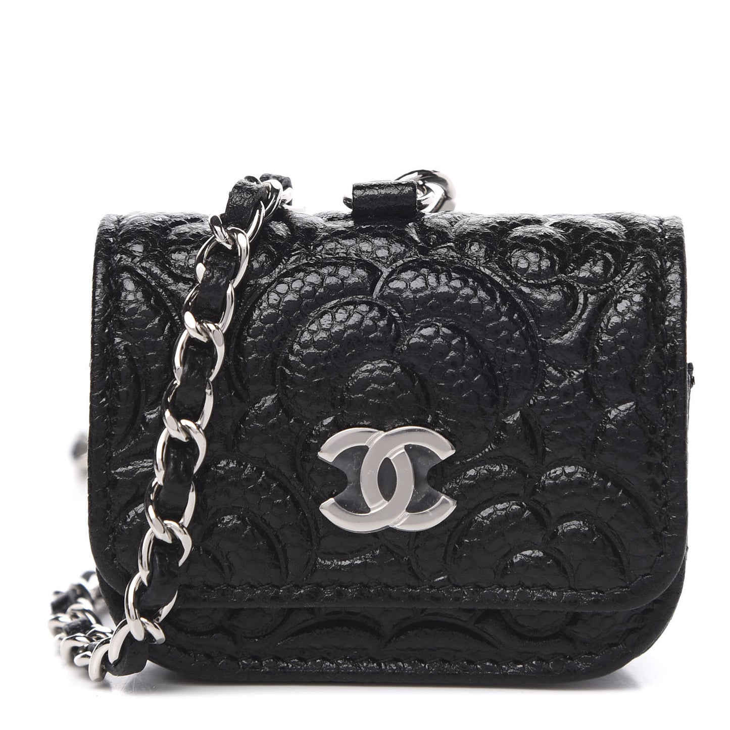 Caviar Camellia Embossed Airpods Pro Case Black