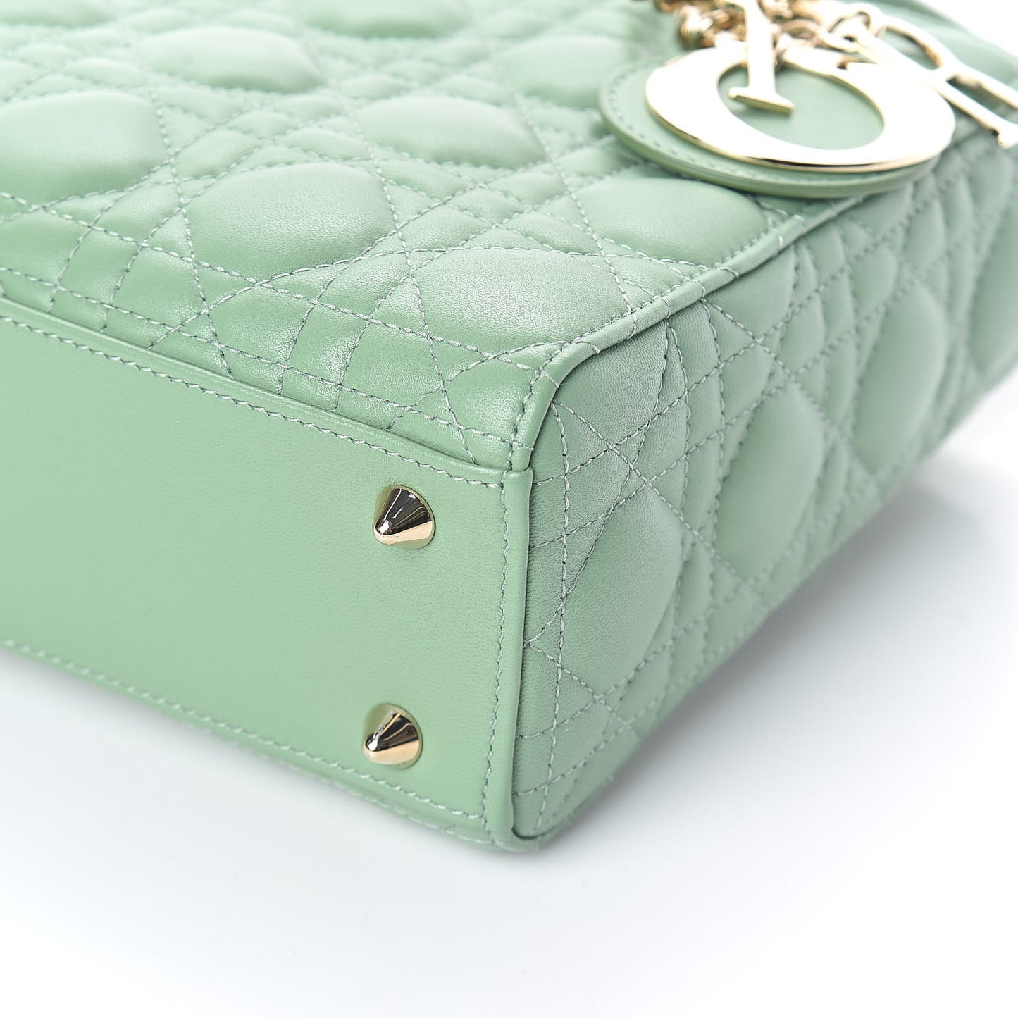 Lambskin Cannage Small My ABCDior Lady Dior Green