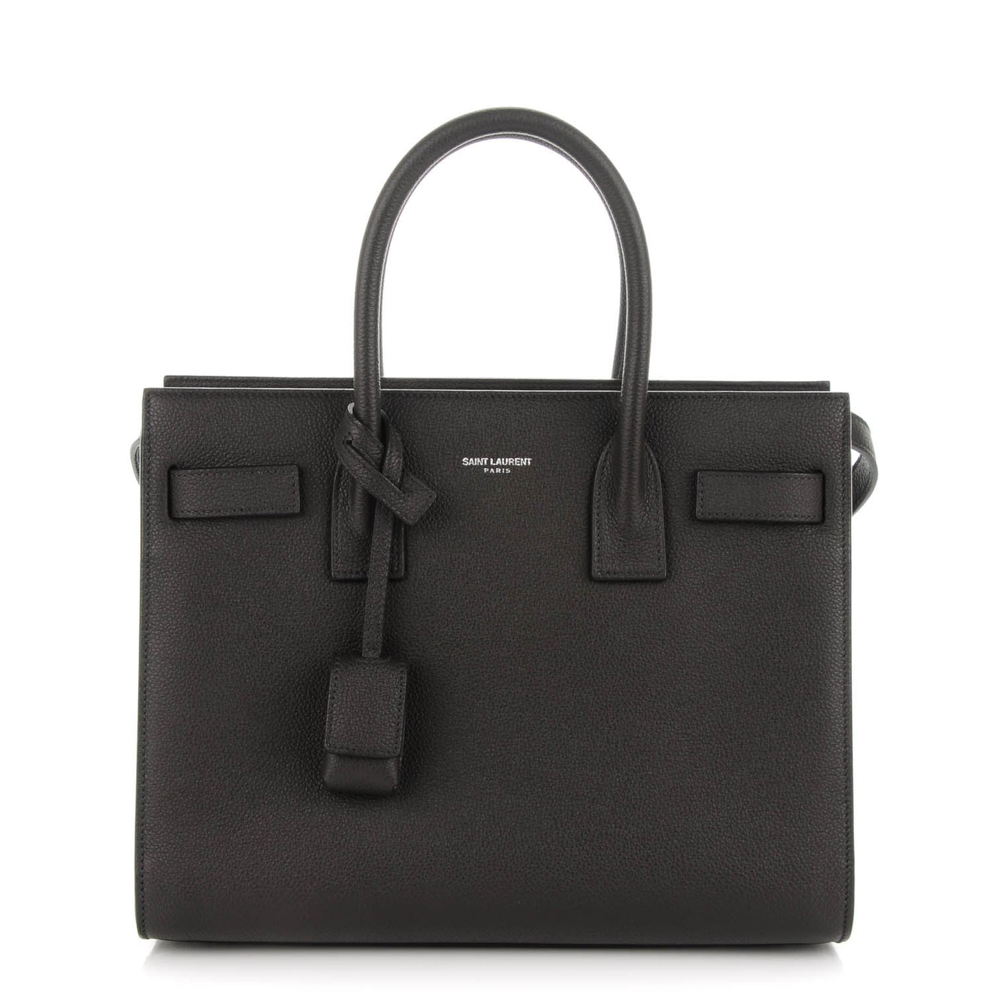 Grained Calfskin Baby Sac De Jour Coal