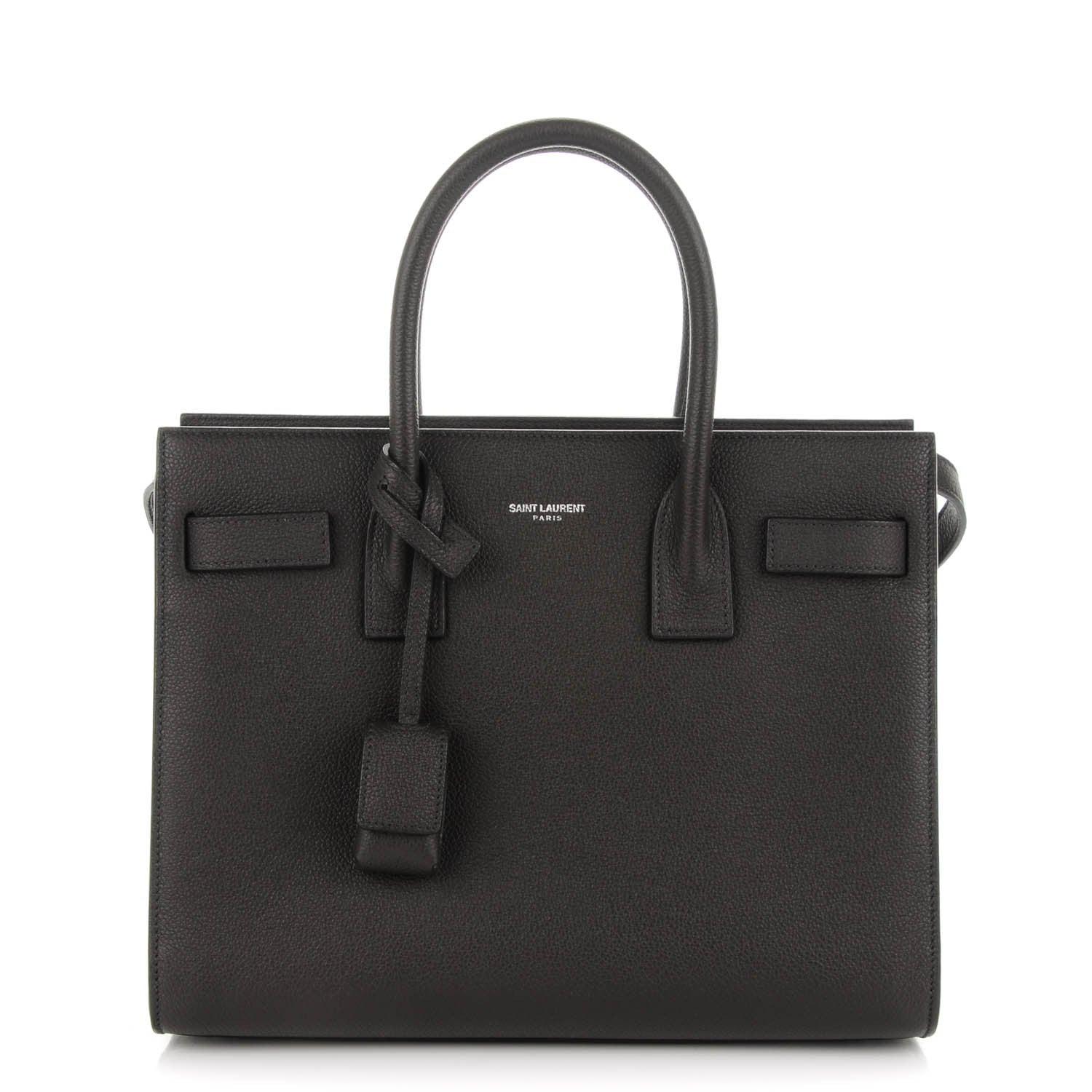 Saint Laurent Grained Calfskin Baby Sac De Jour Coal 1 of 7