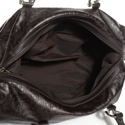 Gucci Calfskin Embossed Horsebit Nail Boston Dark Brown 5 of 9