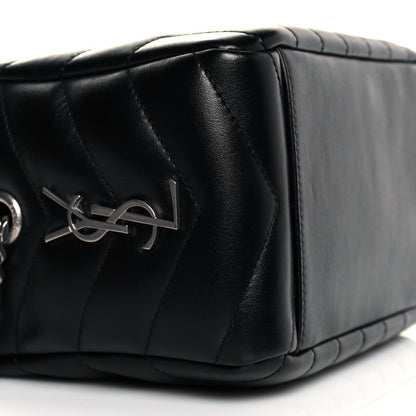 Saint Laurent Calfskin Y Quilted Monogram Small Loulou Bowling Bag Black 8 of 9