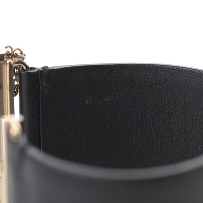 Chanel Calfskin CC Wide Cuff M Black Gold 5 of 6