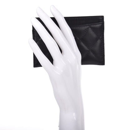 Chanel Lambskin Quilted Card Holder Black 2 of 9