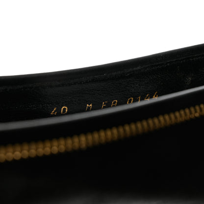 Louis Vuitton Calfskin Zip Oxford Ballerina Flats 40 Black 6 of 10