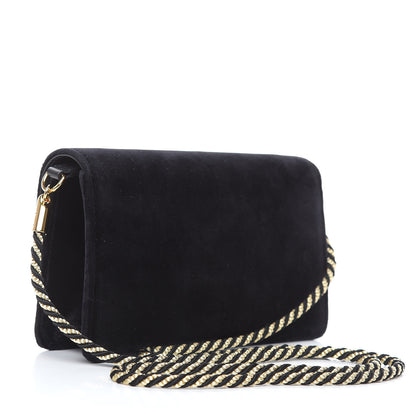 Gucci Velvet Crystal Square G Shoulder Bag Black 3 of 10