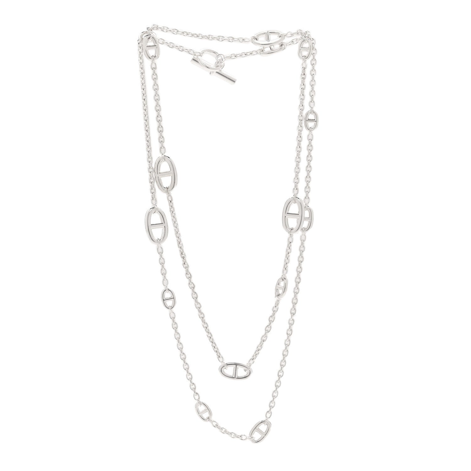 Hermes Sterling Silver Farandole Necklace 120 3 of 6