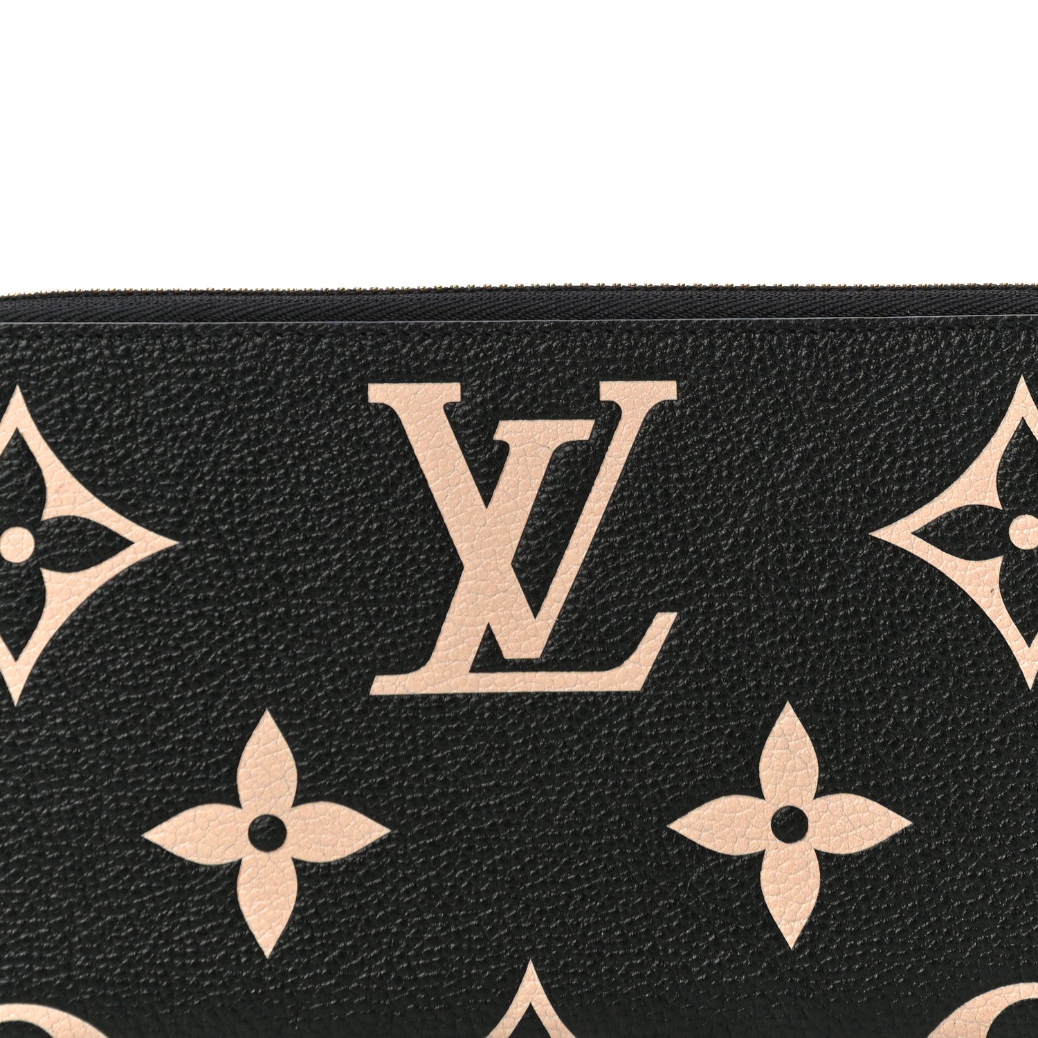 Louis Vuitton Empreinte Monogram Giant Zippy Wallet Black Beige 7 of 9