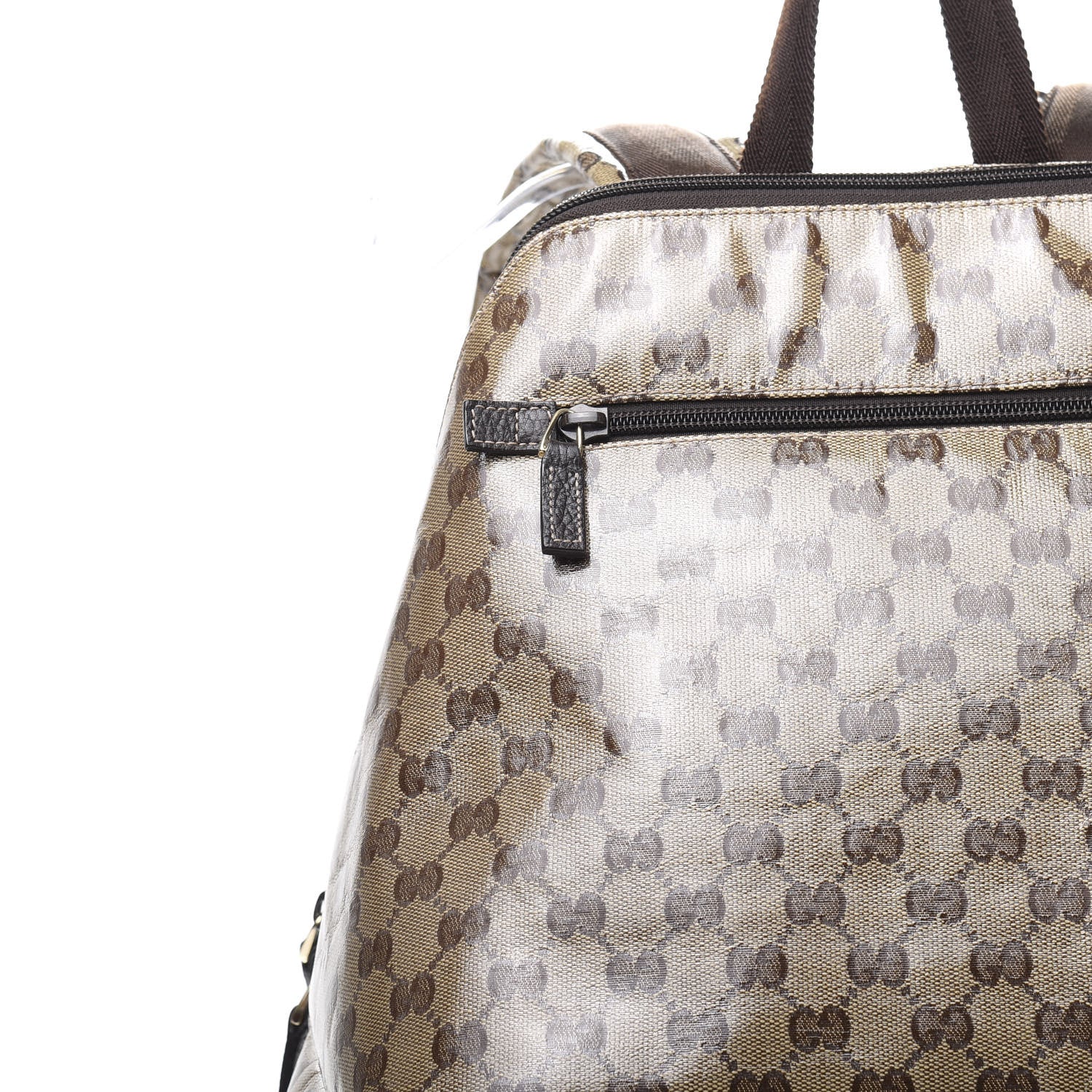 Gucci Crystal Monogram Backpack Dark Brown 10 of 10