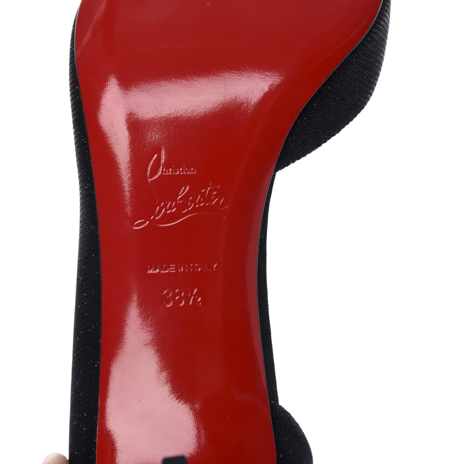 Christian Louboutin Glitter Tennis Iriza 70 Pumps 38.5 Black 8 of 10