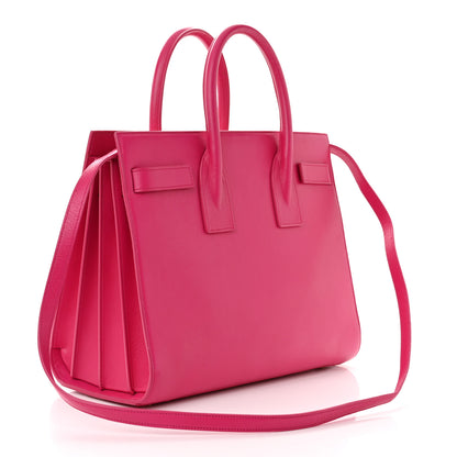 Saint Laurent SAINT LAURENT Calfskin Small Sac De Jour Lipstick Fuchsia 2 of 10