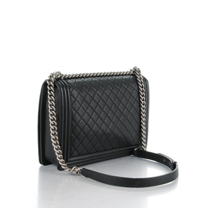 Chanel Calfskin Quilted Large Boy Flap Black 3 of 8