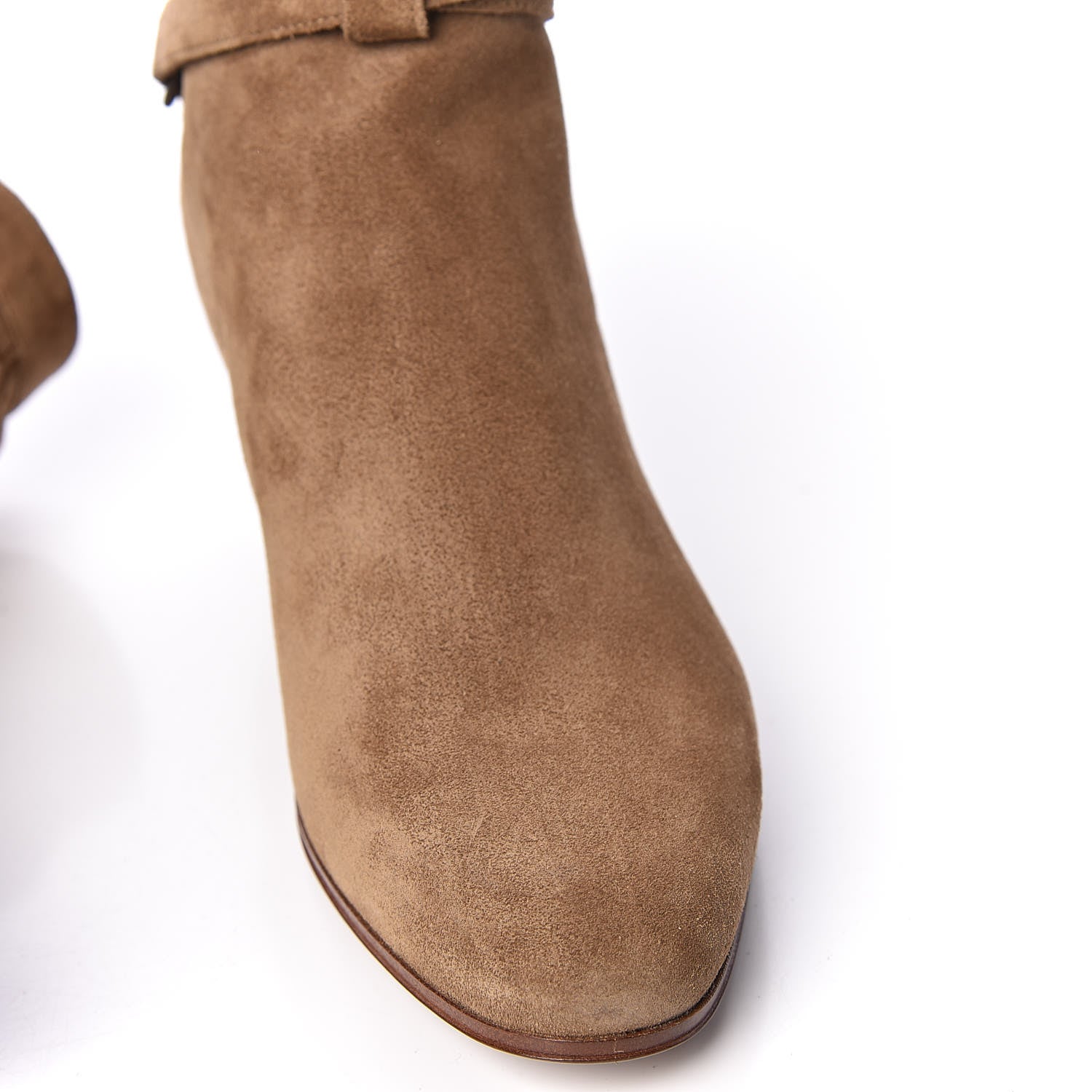 Saint Laurent Suede Womens Blake Ankle Boots 36 New Sigaro 9 of 10
