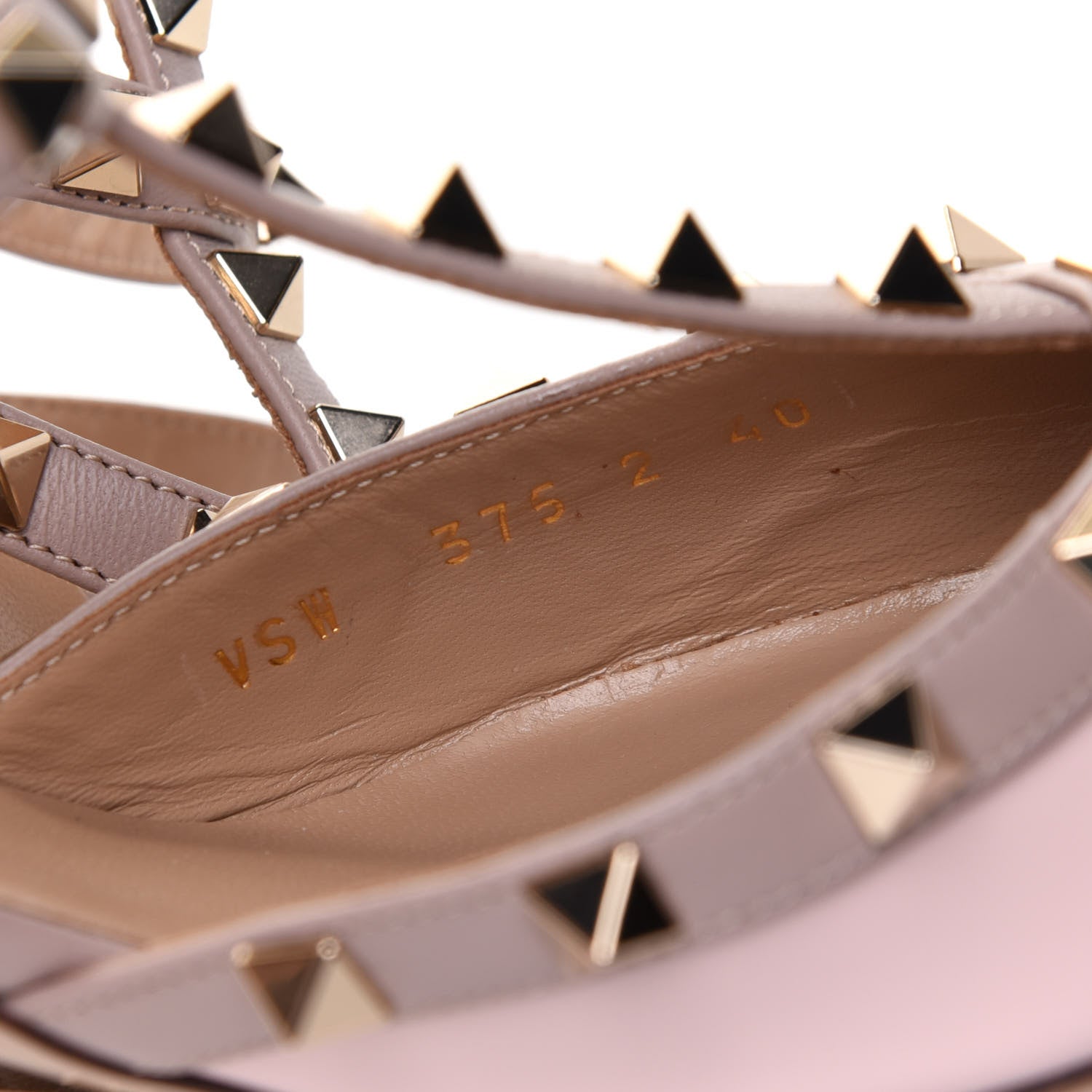 Valentino Garavani Calfskin Nappa Rockstud Ankle Strap 65mm Pumps 40 Rose Quartz Poudre 8 of 9