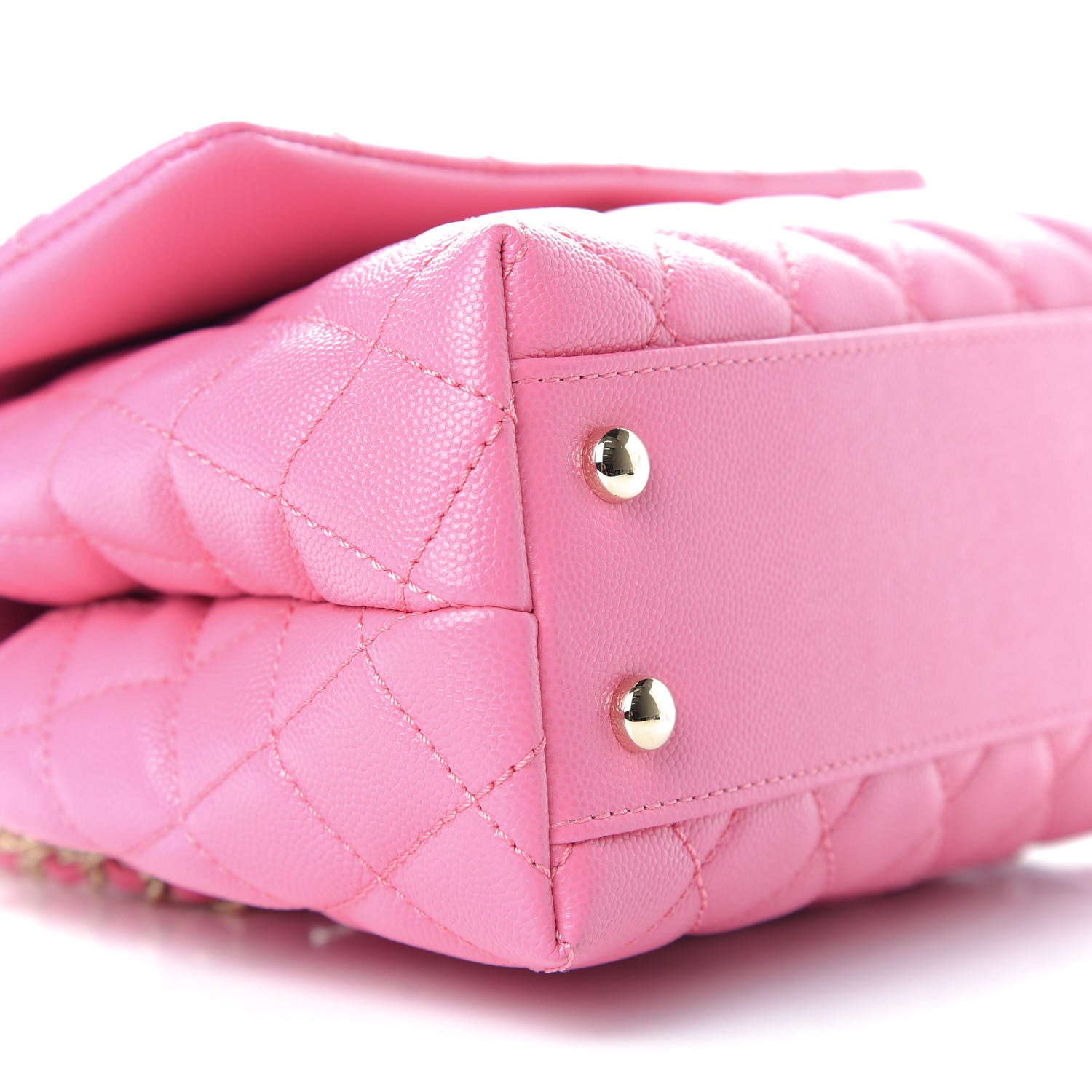 Chanel Caviar Lizard Embossed Quilted Mini Coco Handle Flap Pink 7 of 10
