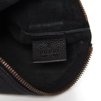 Gucci Pebbled Calfskin Medium Logo Portfolio Clutch Black 8 of 12