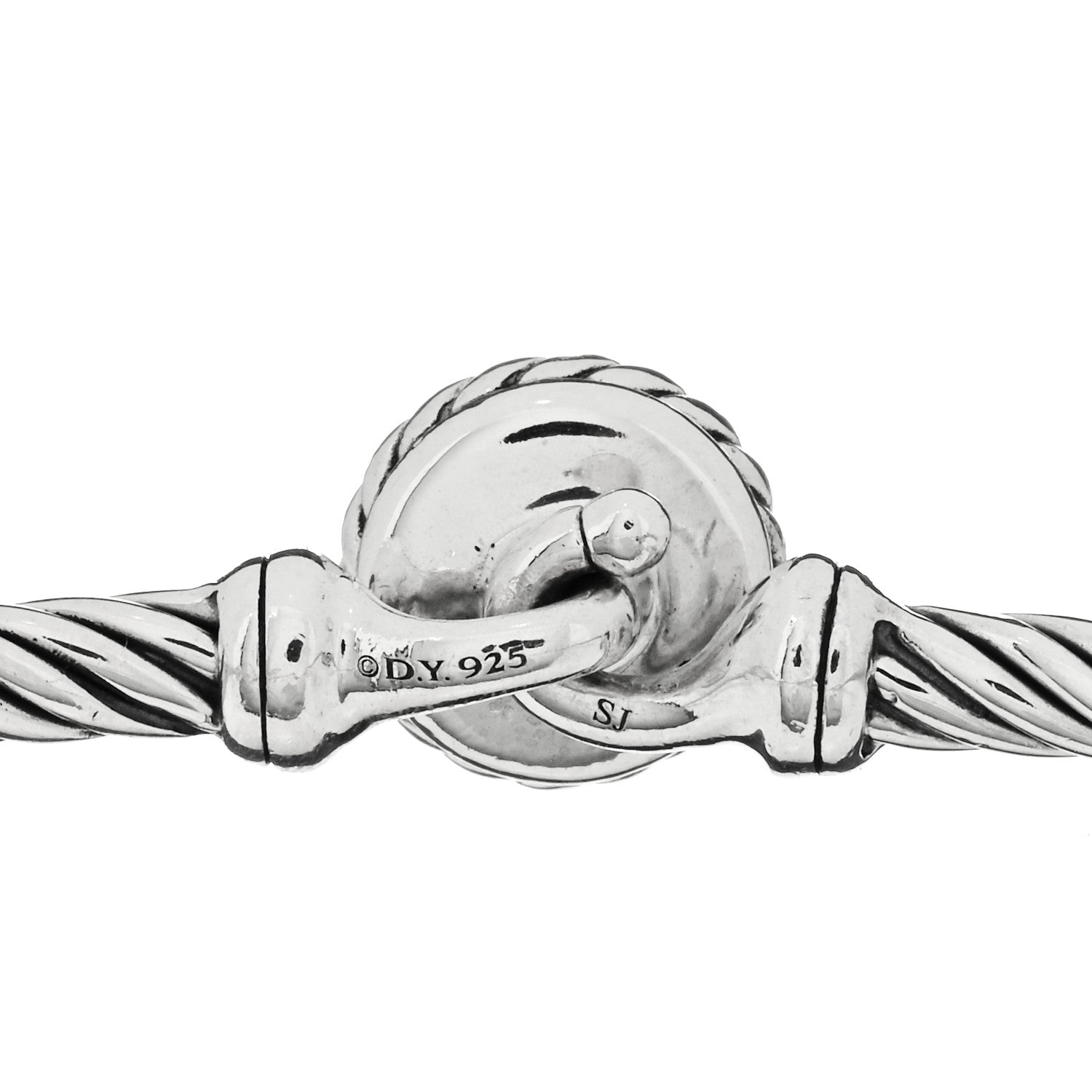 David Yurman Sterling Silver Black Diamond 3mm Chatelaine Bracelet 4 of 4