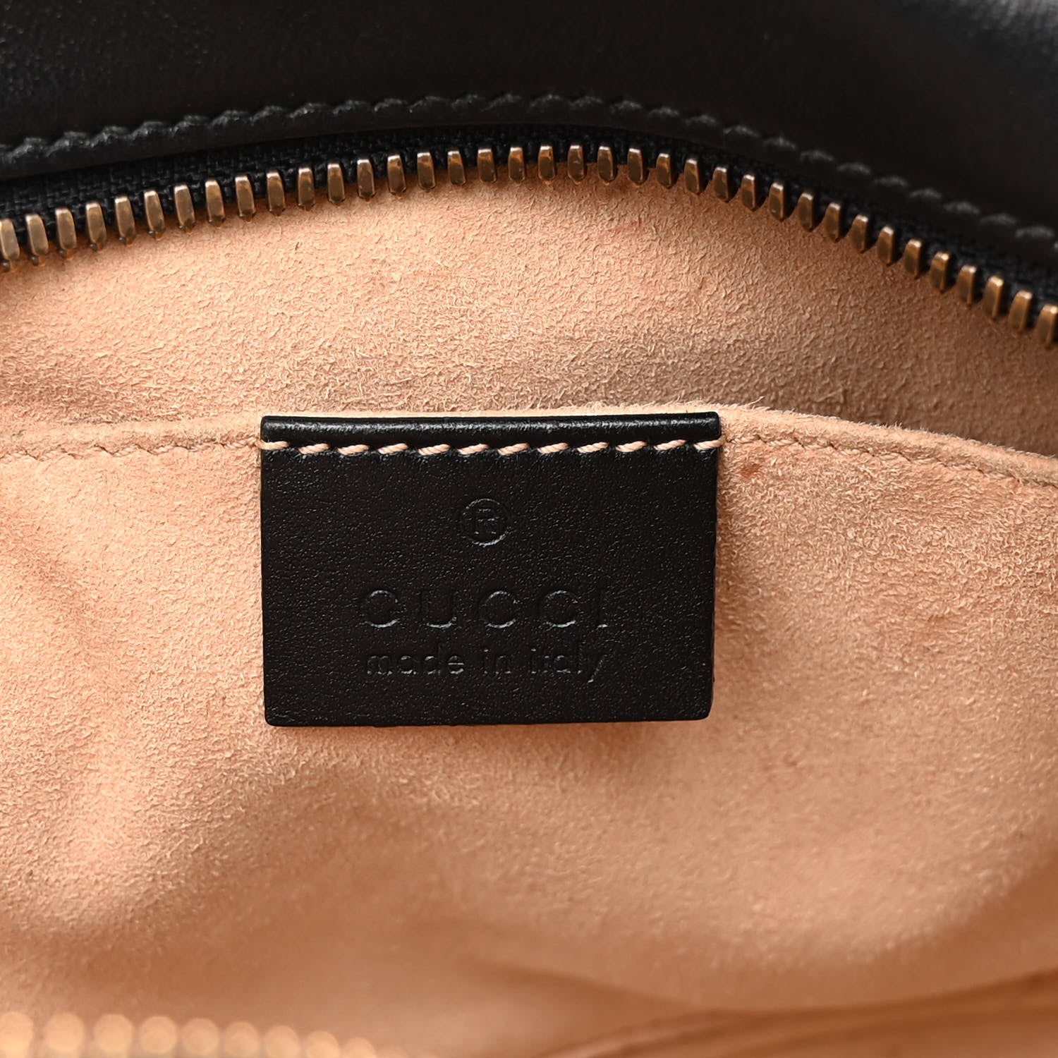 Gucci Calfskin Matelasse Small GG Marmont Chain Shoulder Bag Black 6 of 12