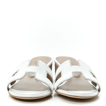 Hermes Calfskin Oasis Sandals 38 White 2 of 9