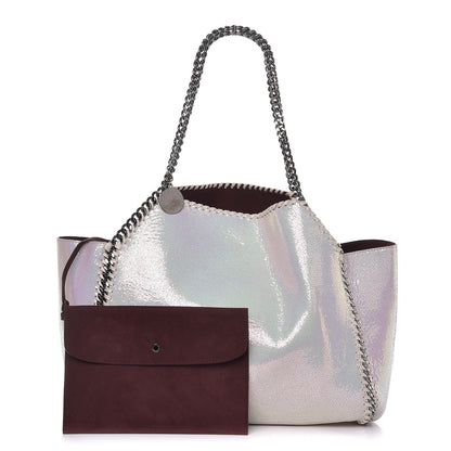 Stella McCartney Iridescent Shaggy Deer Falabella Reversible Tote White 1 of 9