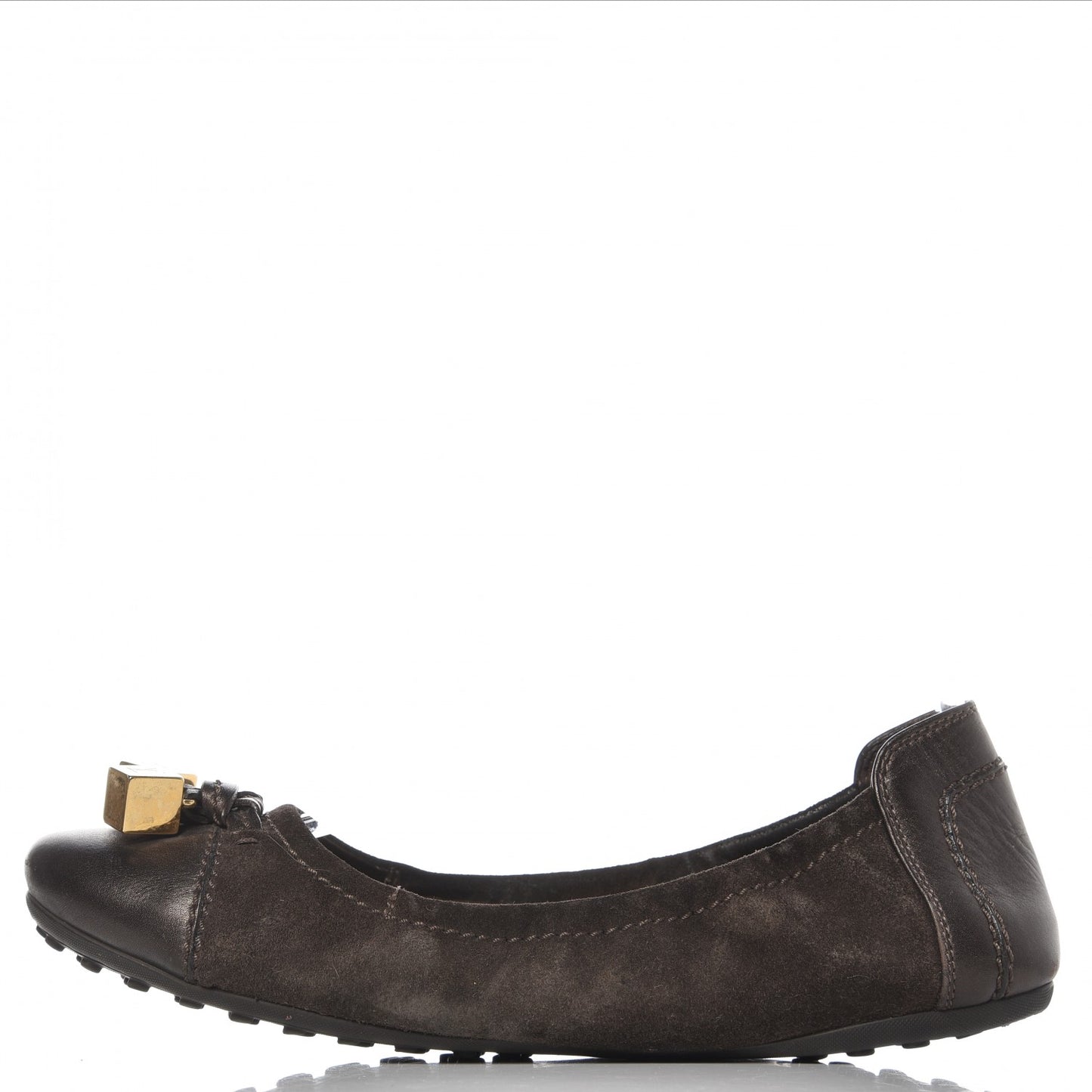 Suede Lovely Ballet Flats 37 Brown