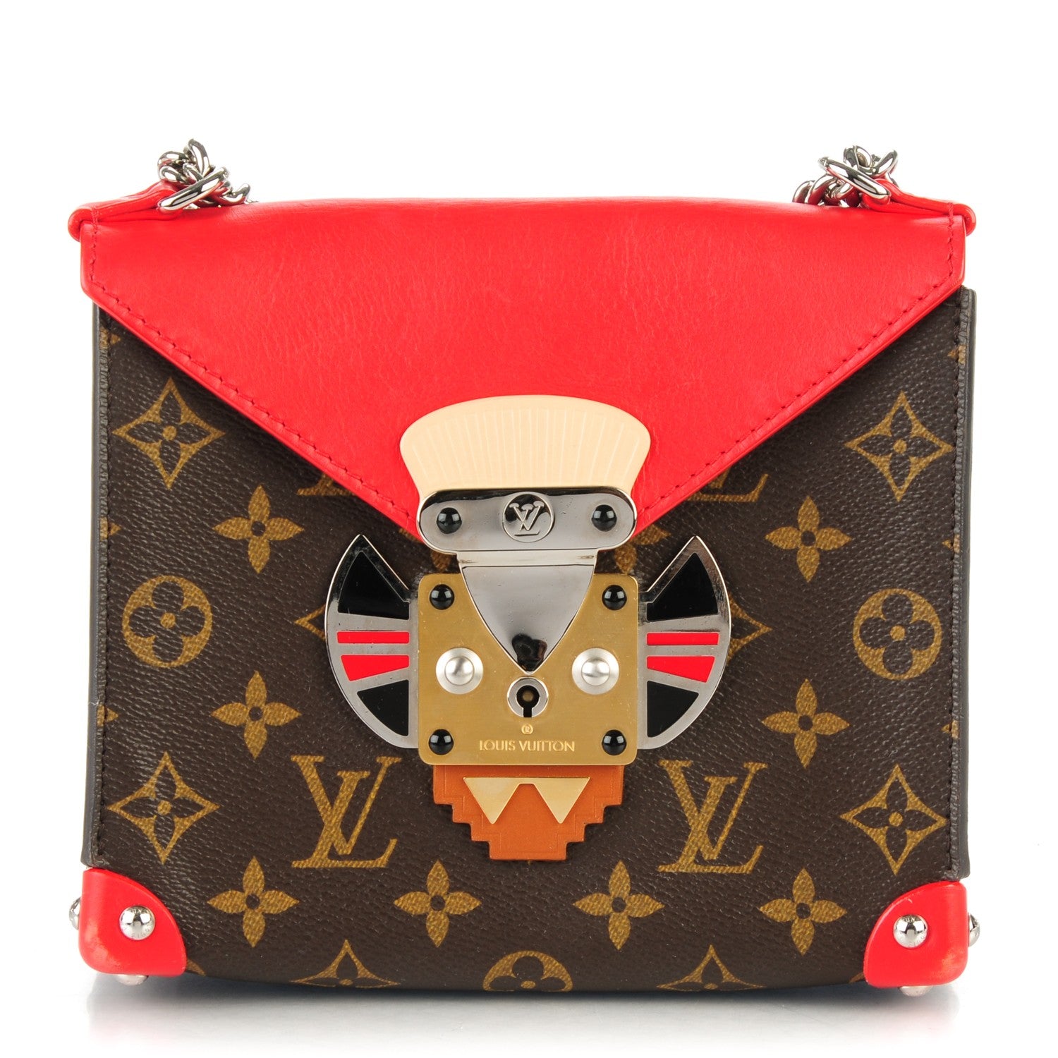 Louis Vuitton Monogram Tribal Mask Pochette PM Rouge 1 of 7