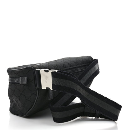 Gucci Nylon Monogram Fanny Pack Belt Bag Black 3 of 9
