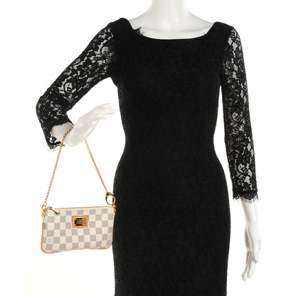 Louis Vuitton Damier Azur Pochette Milla MM 2 of 8