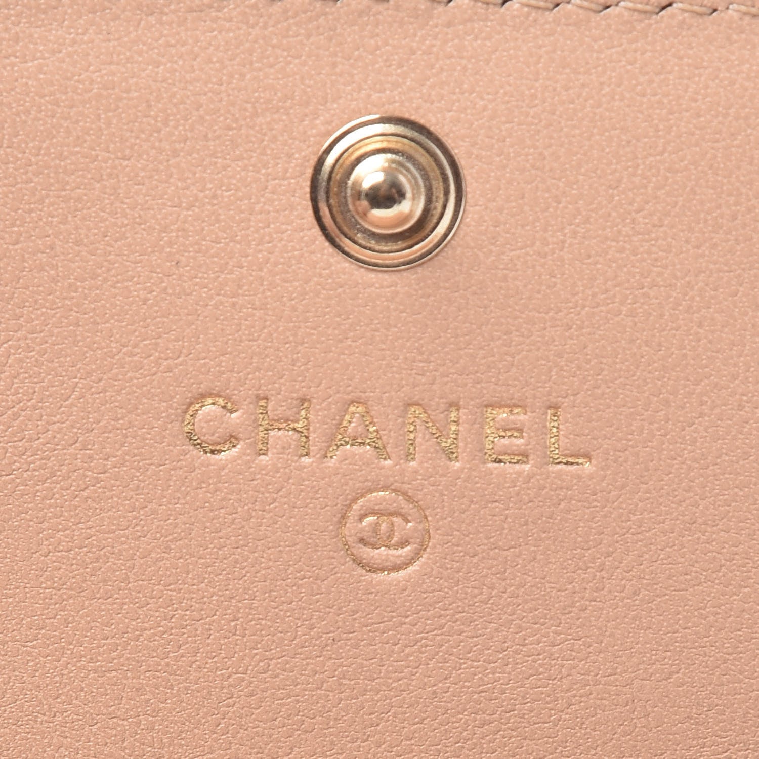 Chanel Camellia Calfskin Embossed Quilted Flap Card Holder Beige 6 of 8