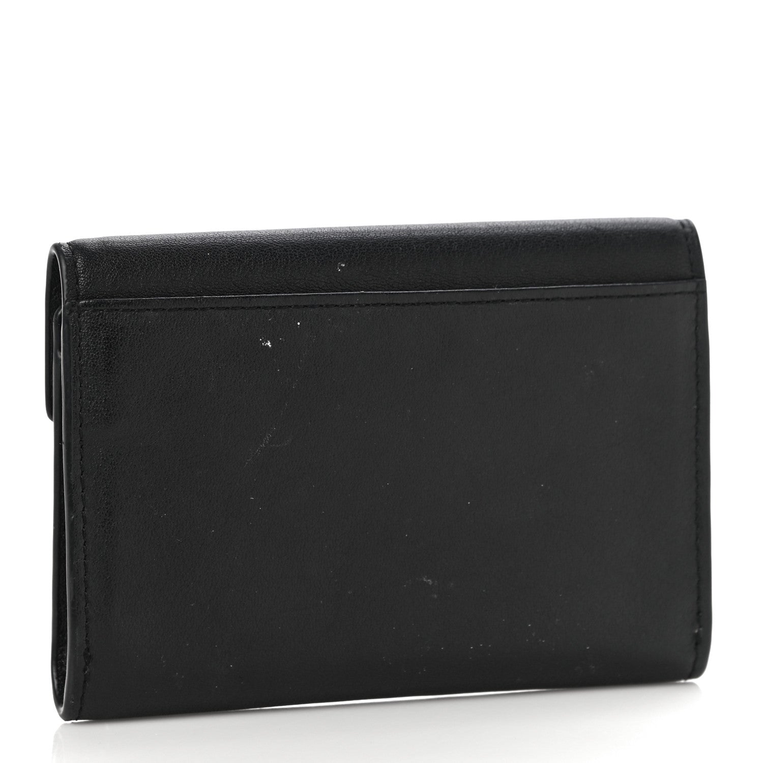 Saint Laurent Calfskin Heart Studded Small Envelope Wallet Black 3 of 13