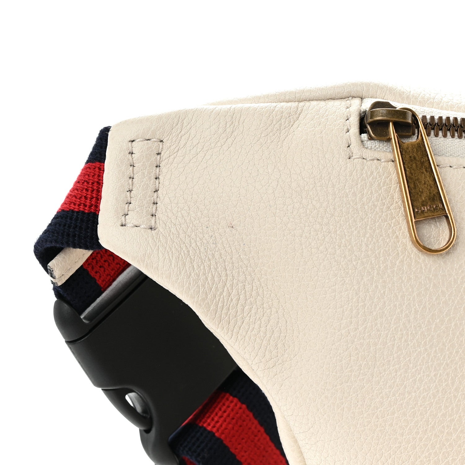 Gucci Grained Calfskin Logo Belt Bag White 12 of 12