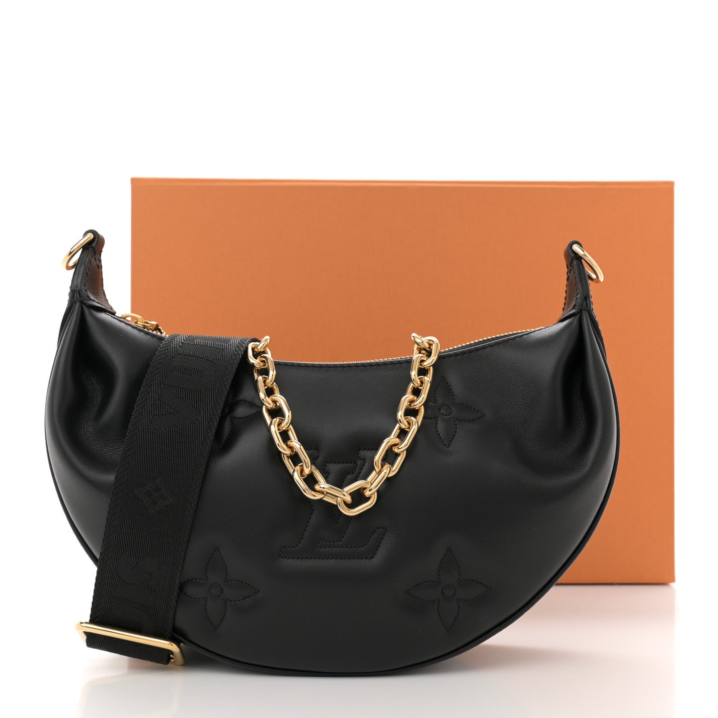Calfskin Bubblegram Over The Moon Black