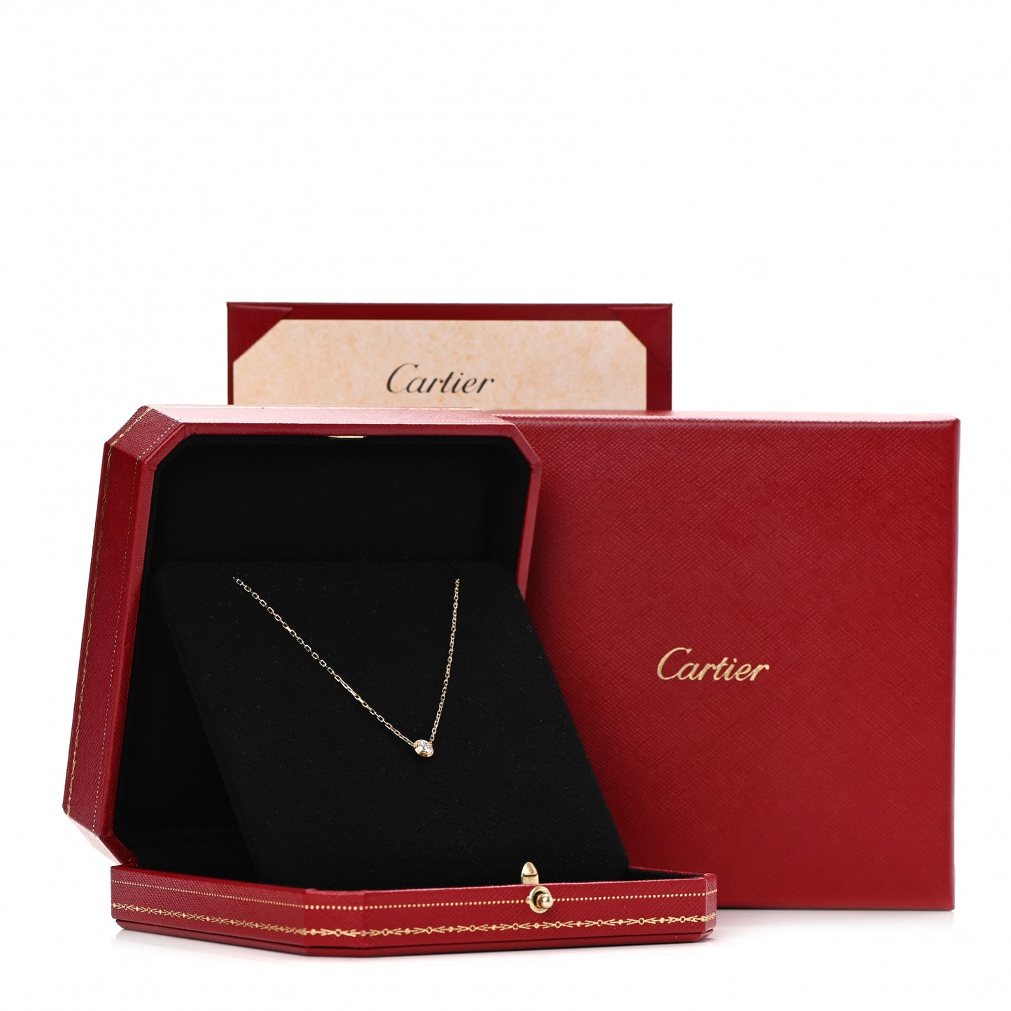 18K Yellow Gold Diamond LM D'Amour Pendant Necklace