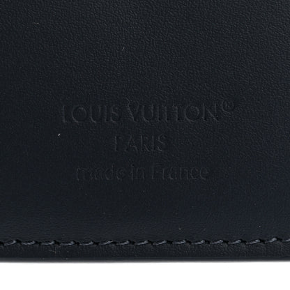 Louis Vuitton Calfskin Monogram Shadow Pocket Organizer Navy Blue White 6 of 7