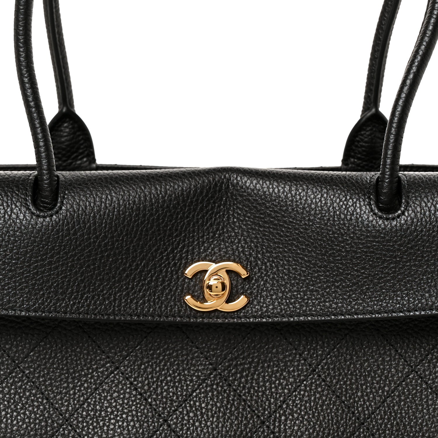 Chanel Grained Calfskin Stitched Urban Essentials Small Shopping Bag Black 8 of 11