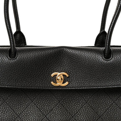 Chanel Grained Calfskin Stitched Urban Essentials Small Shopping Bag Black 8 of 11