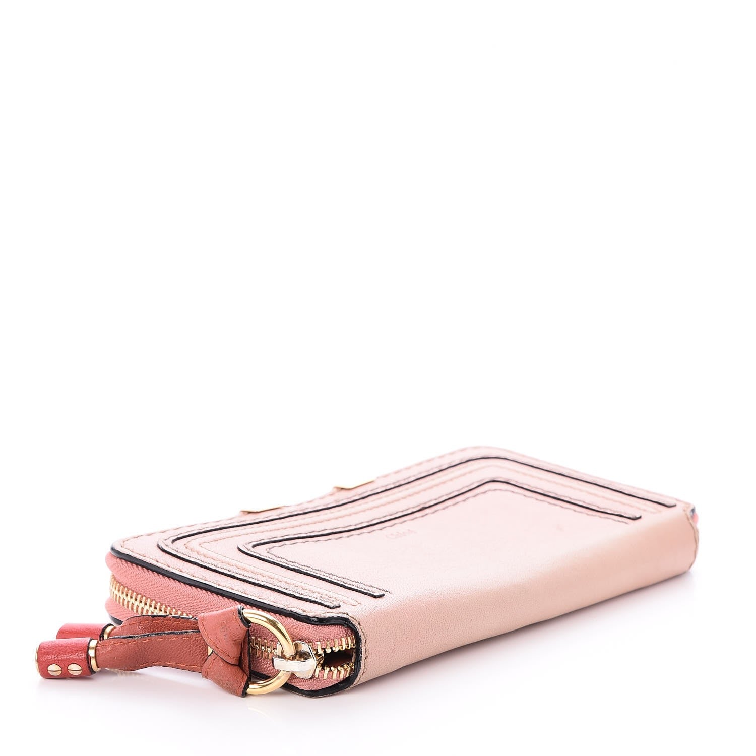 Chloe Grained Calfskin Marcie Long Zip Around Wallet Pink 4 of 12