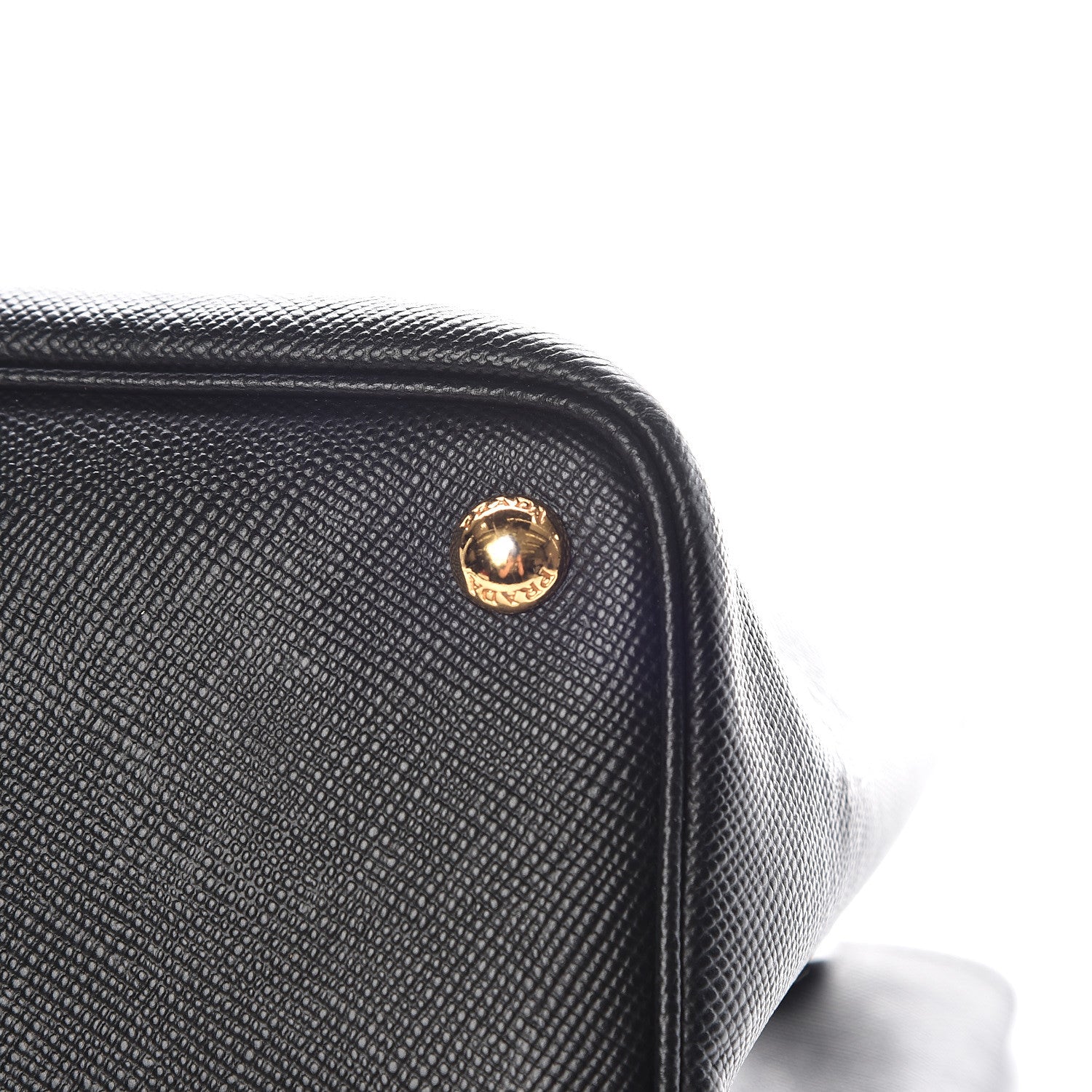 Prada Saffiano Cuir Large Double Bag Black Fuoco 16 of 18