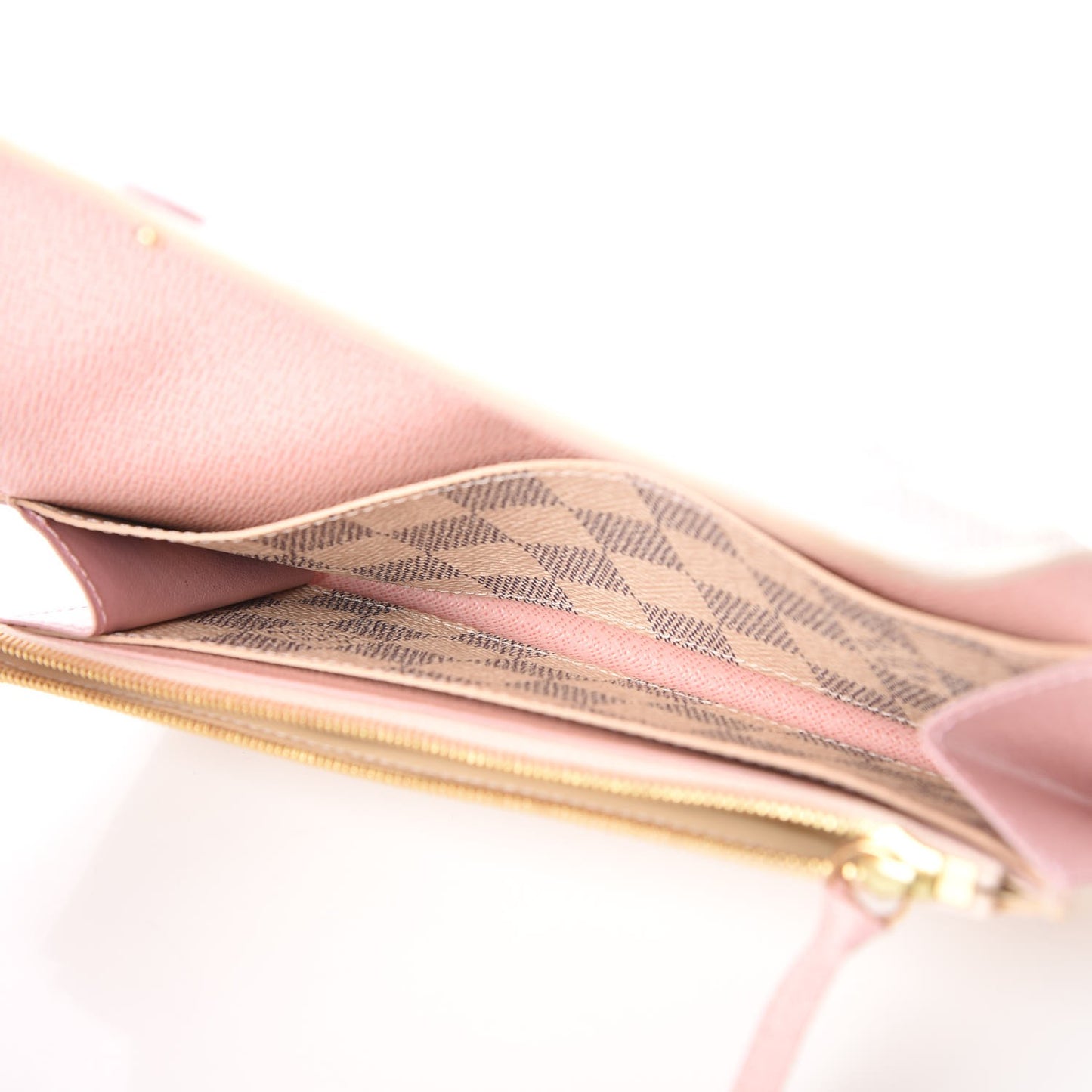 Damier Azur Emilie Wallet Rose Ballerine