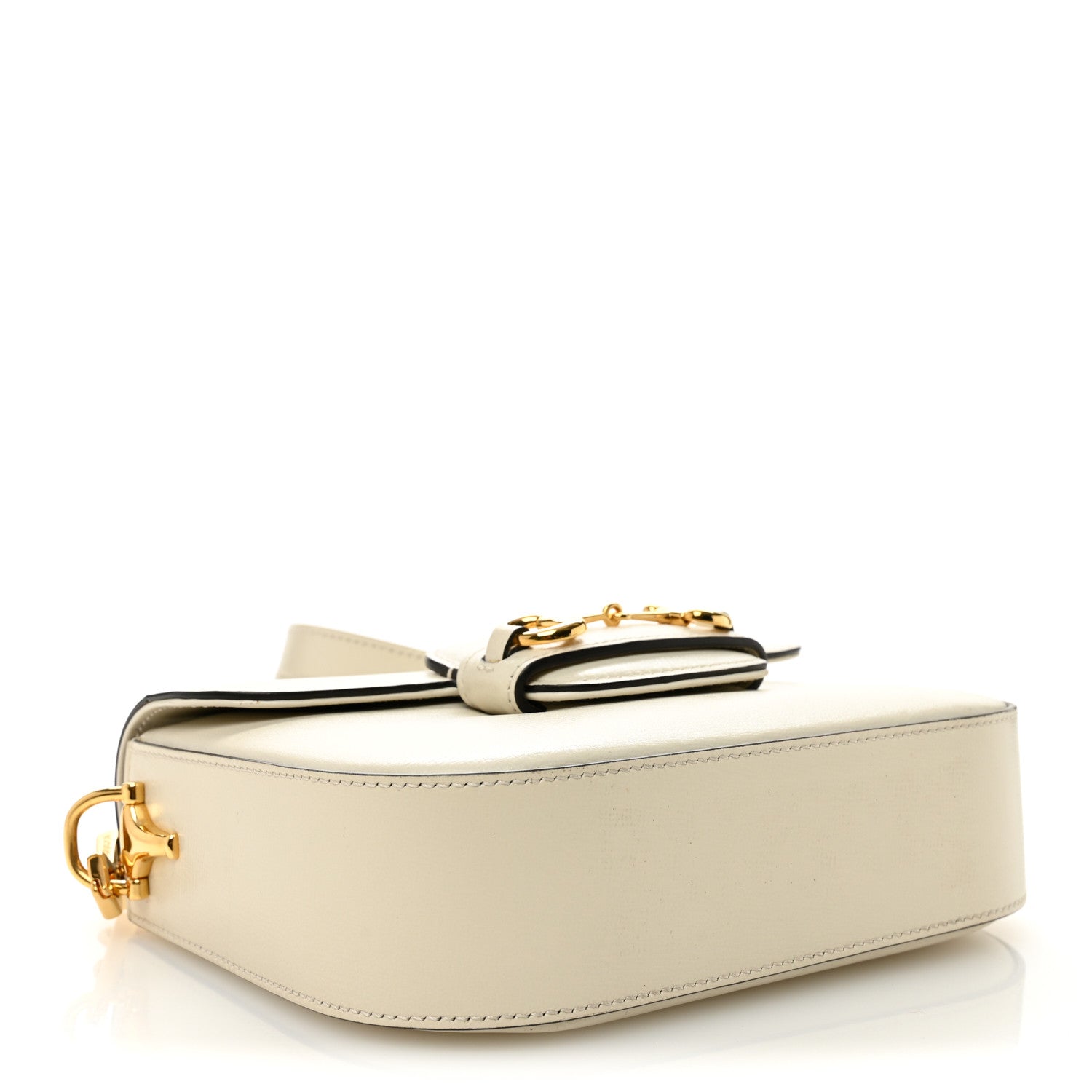 Gucci Azalea Calfskin Web Mini Horsebit 1955 Shoulder Bag Mystic White 4 of 11