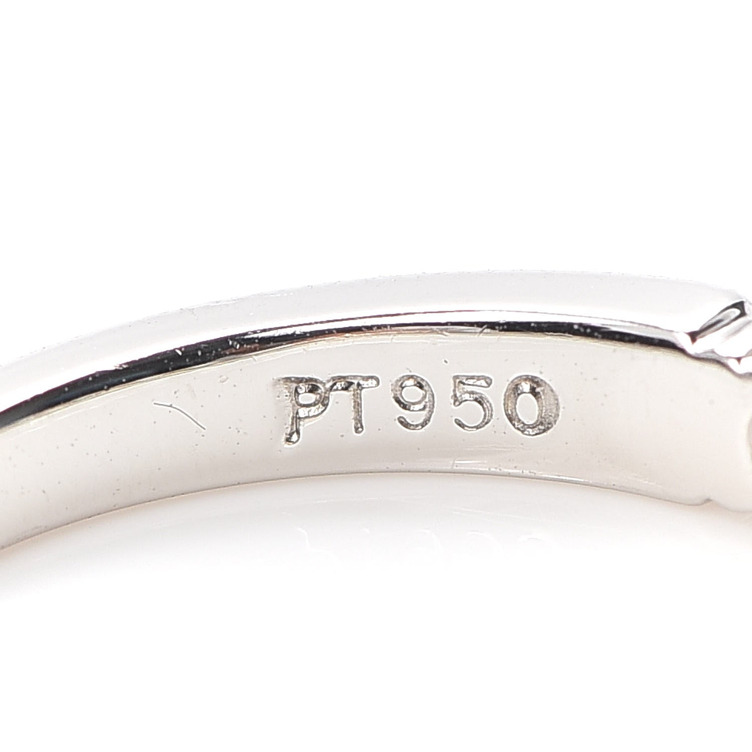Tiffany Platinum Diamond 3mm Embrace Half Circle Band Ring 49 5 4 of 6