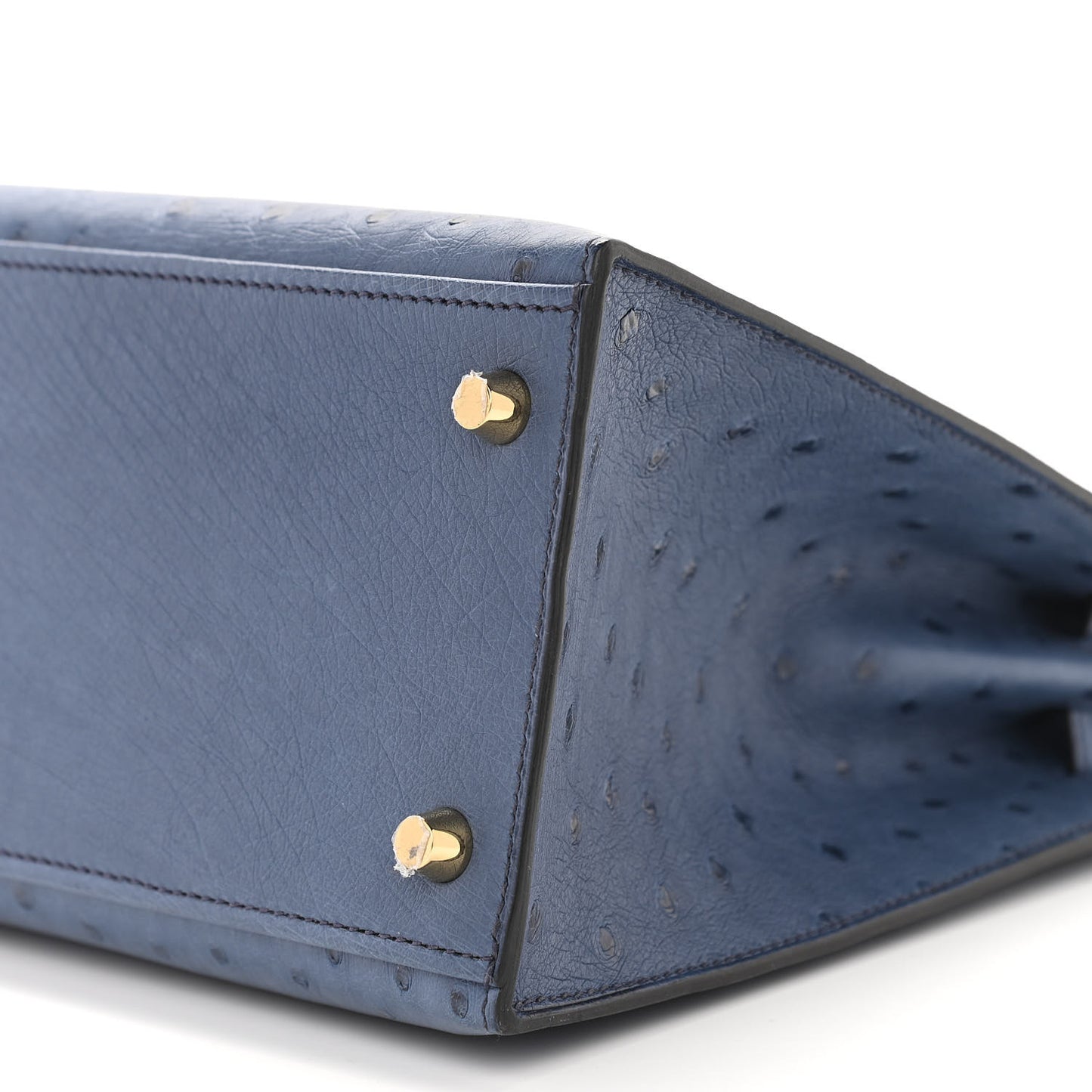 Ostrich Kelly Sellier 28 Bleu Roi