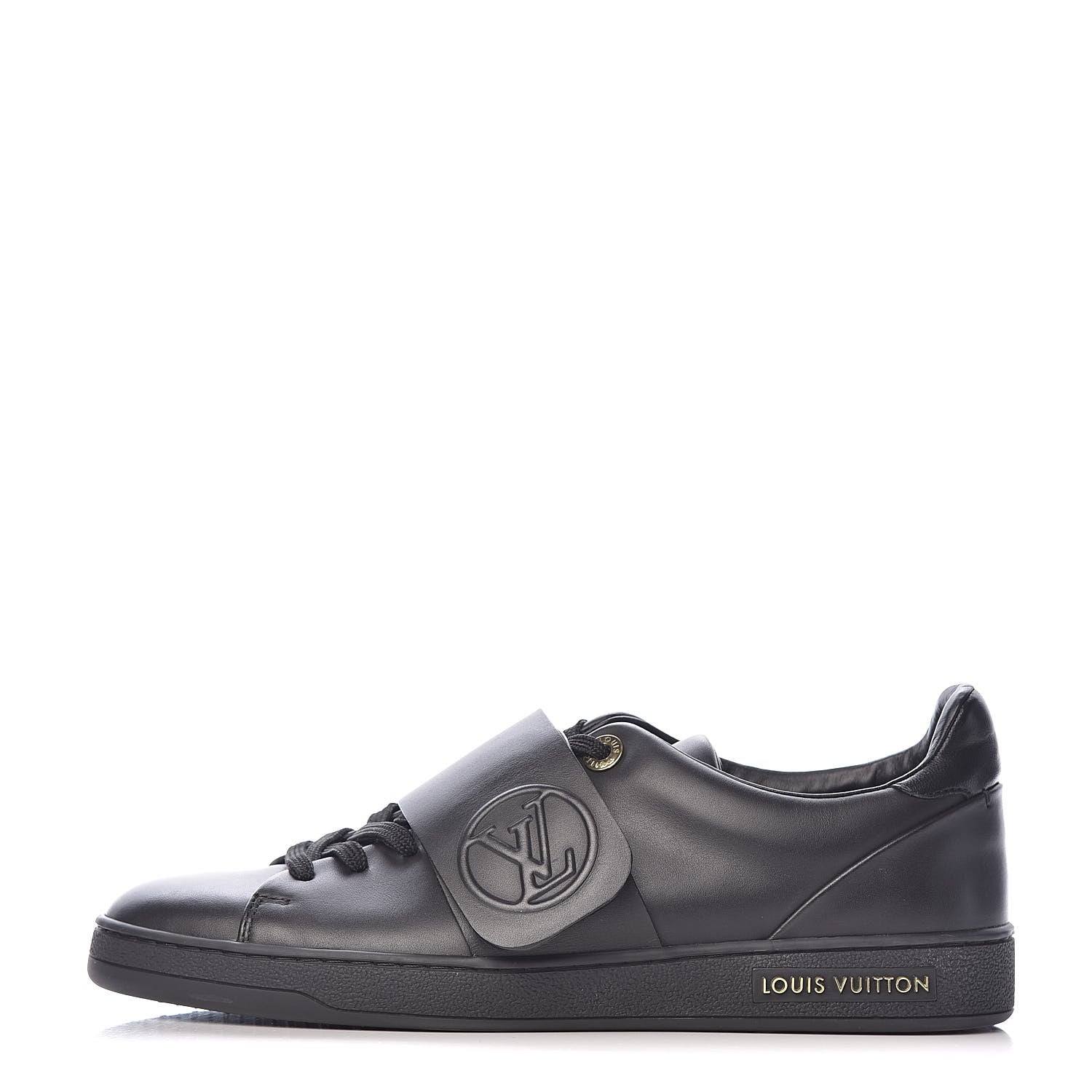 Louis Vuitton Calfskin Frontrow Sneakers 38 Black 1 of 10