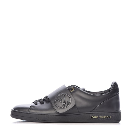 Louis Vuitton Calfskin Frontrow Sneakers 38 Black 1 of 10
