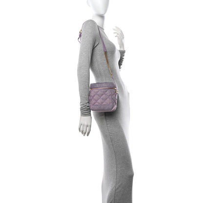 Saint Laurent denim Quilted 80's Vanity Bag Bleached Lilac 2 of 10